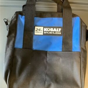 Kobalt 24V Max Heavy Duty Zippered Tool Tote  Bag 10"x6"x12"